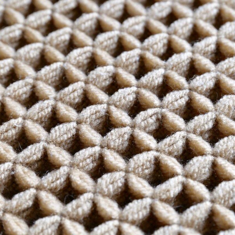 ワッフル織特有の凸凹感(画像ベージュ)
