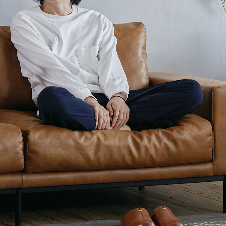 プルート 2.5人掛けソファ オリーブグリーン 《大型商品》 オリーブグリーン(コーデュロイ)