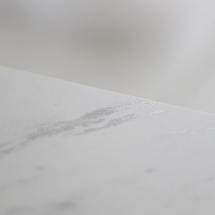 ハルゼー ダイニングテーブル 170㎝ 脚ウォールナット材仕様 天板ホワイト《大型商品》 ホワイト 170㎝
