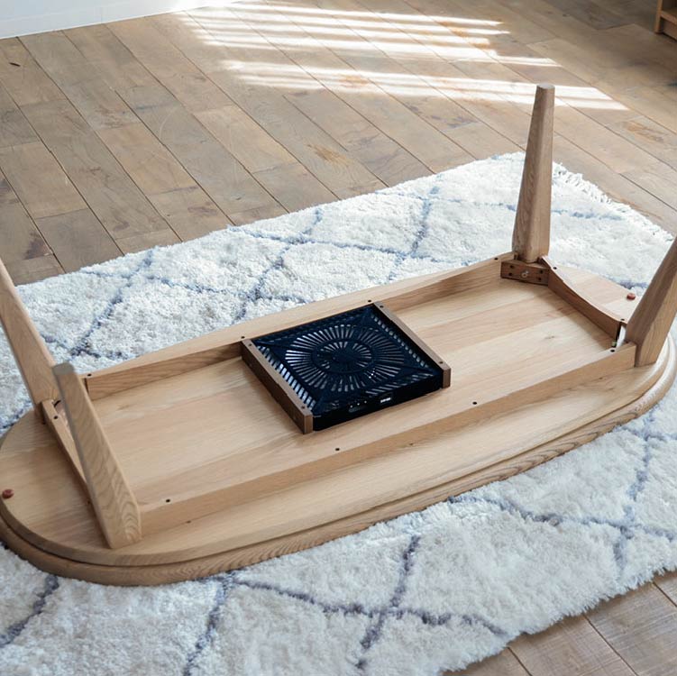 クルリ こたつテーブル 150cm 楕円(テーブルのみ) ナチュラル 150cm 楕円