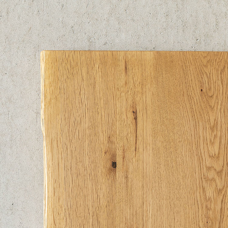 [3.5cm ライブエッジ] ミース テーブル 幅160cm 天板厚3.5cm ライブエッジ/脚1型 WF-1 幅160cm 天板厚3.5cm 1型