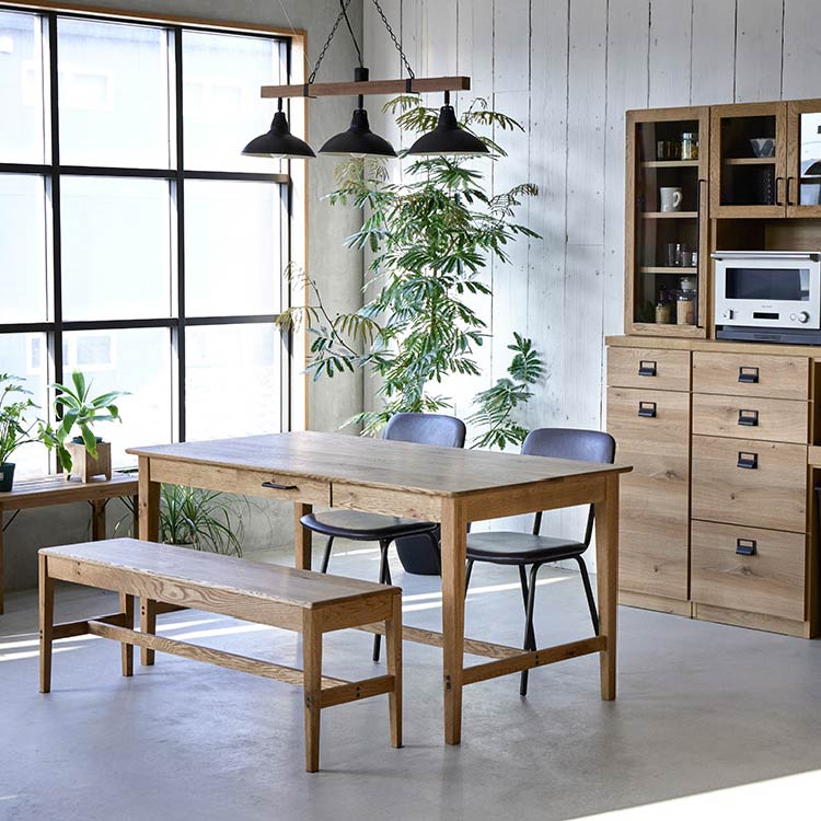 ■バーニー ベンチ 125cm ナチュラル 125cm