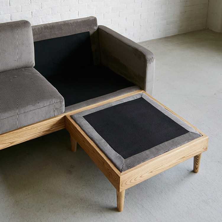 【数量限定】フリート カウチソファ コーデュロイ Lionbark 《大型商品》