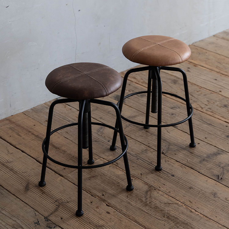 コンベックスⅢ スツール Lサイズ リサイクルレザー コーヒー コーヒー Lサイズ