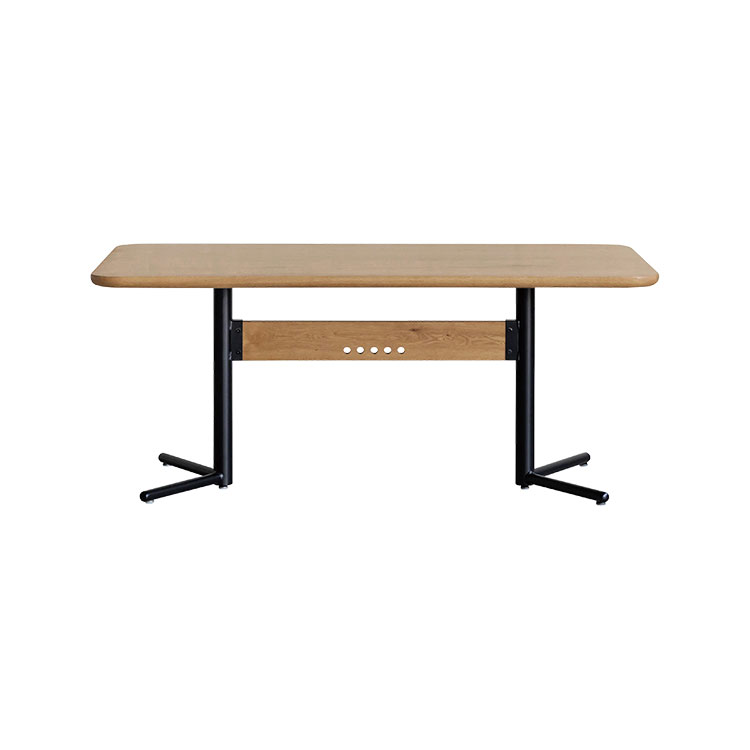 クリープ ダイニングテーブル 160cm スクエア天板 水性塗装 OAK-LBR □160cm