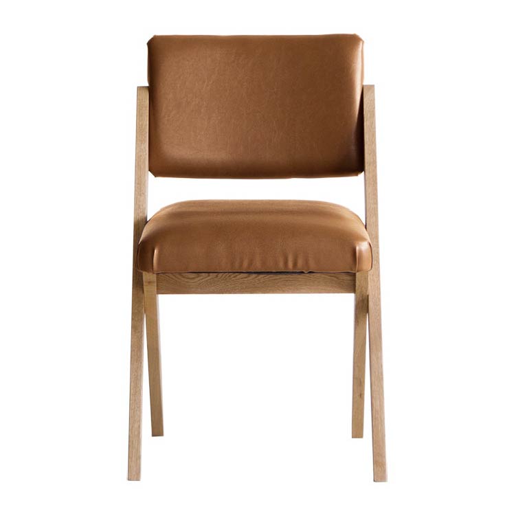 ゼット ダイニングチェア オーク材(WF-1) PVC-Camel PVC-Camel