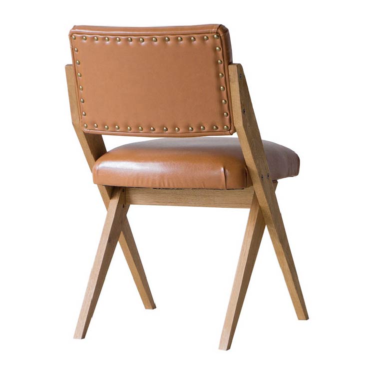 ゼット ダイニングチェア オーク材(WF-1) PVC-Camel PVC-Camel