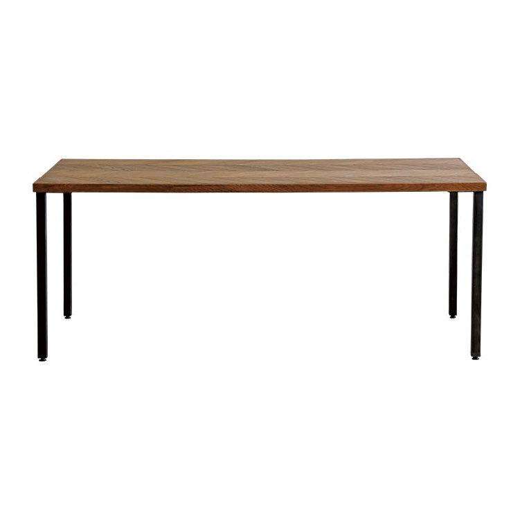 ジプシー ダイニングテーブル スチール角脚タイプ 177.5cm ヘリンボーン ブラウン ヘリンボーン柄 177.5cm
