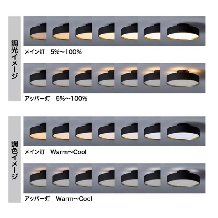 空間と天井の明かりを独立して調光できる、全く新しいタイプのLEDシーリングライト。