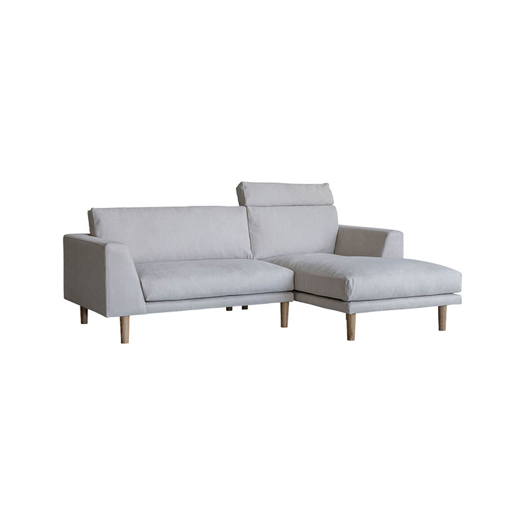 ヒューリ カウチソファ 専用ヘッドレスト SUEDE-LGY SUEDE-LGY