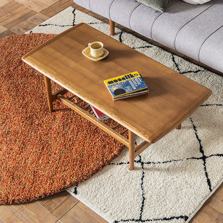 グラド ラグ 円形 160cm レッド レッド 円形160cm