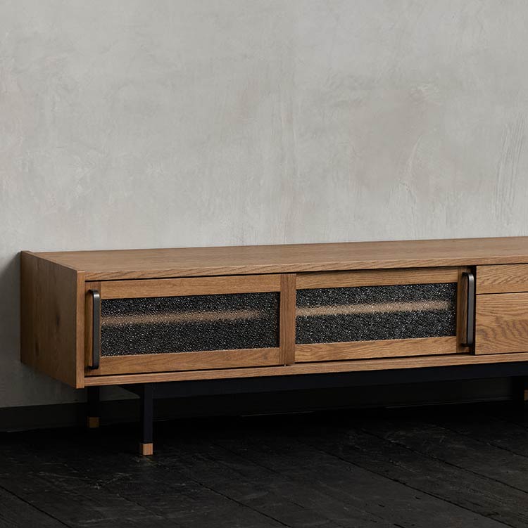 ジンロ テレビボード 180cm (ポリウレタン塗装)《大型商品》 ブラウン 180cm