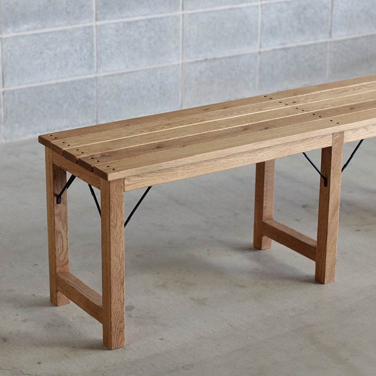 ■ヨハン ベンチ 140cm オーク材仕様 ナチュラル(WFT-1) ナチュラル(WFT-1) 140cm