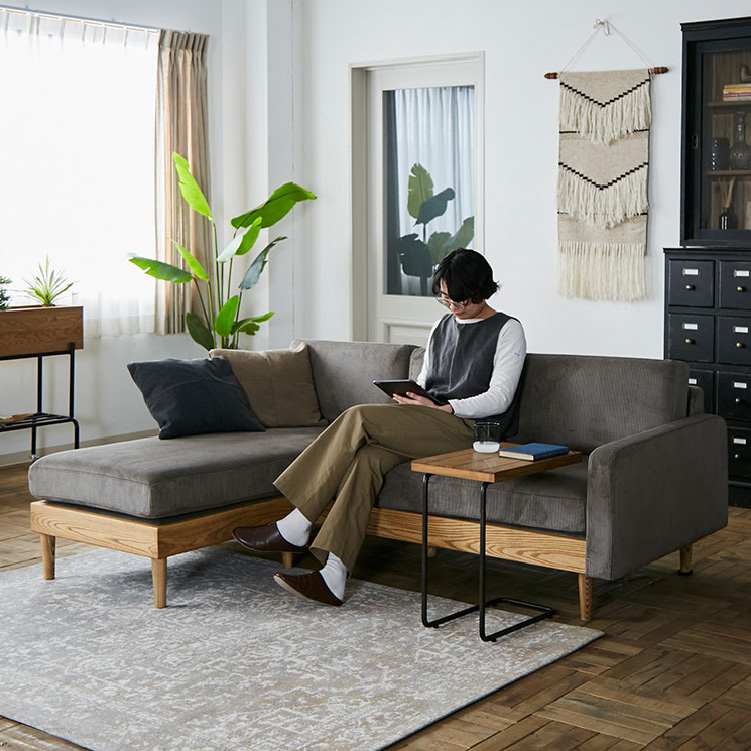 【数量限定】フリート カウチソファ コーデュロイ Lionbark 《大型商品》