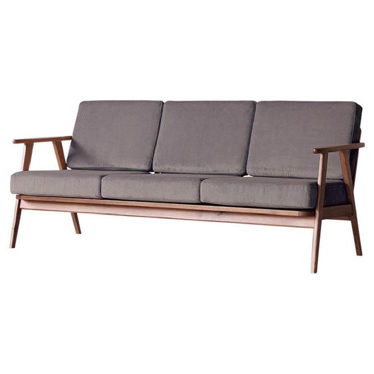ハリス 3人掛け ソファ コーデュロイ Lionbark《大型商品》