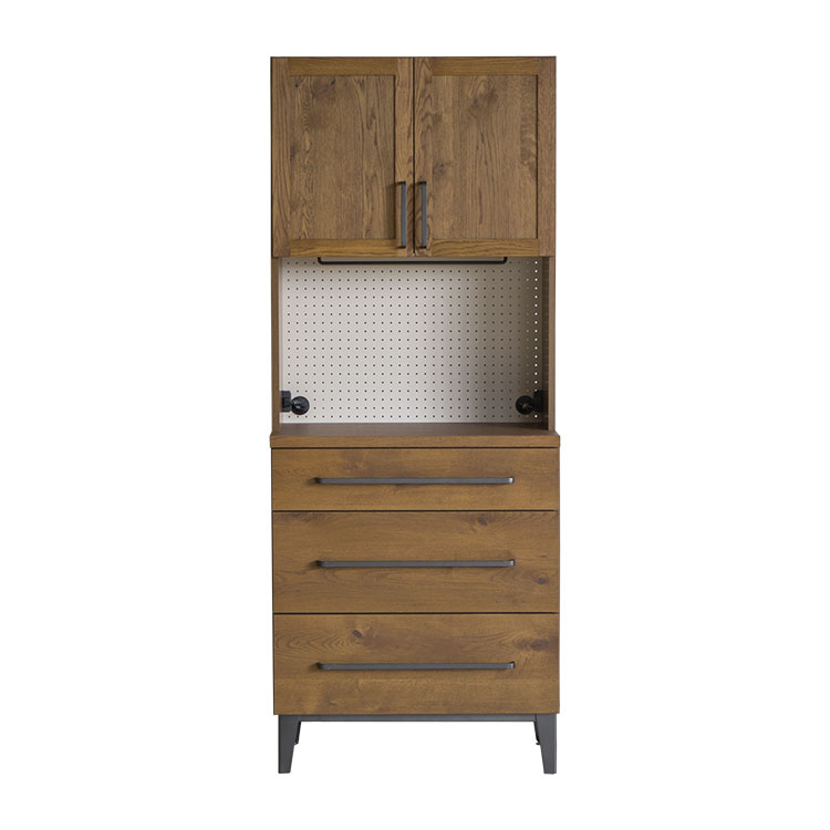 リンカーン 80cm ダイニングボード 上台オープン板戸/鉄脚《大型商品》